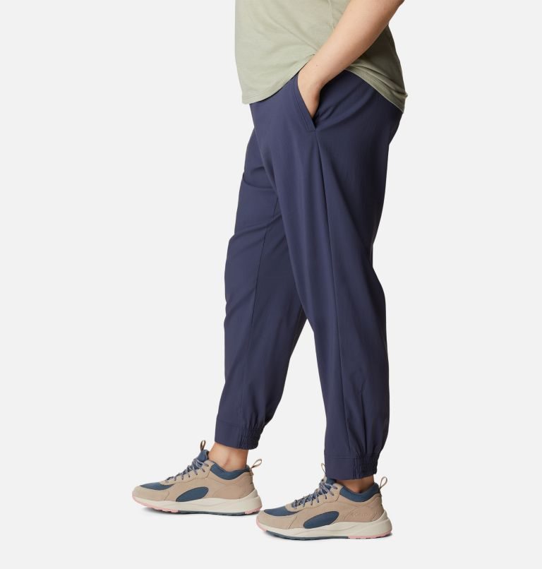 Pantaloni Jogger Columbia On The Go Dama Bleumarin | Plus Size KX081SQM7